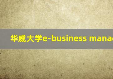 华威大学e-business management